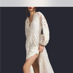 Anthropologie White Maxi Dress